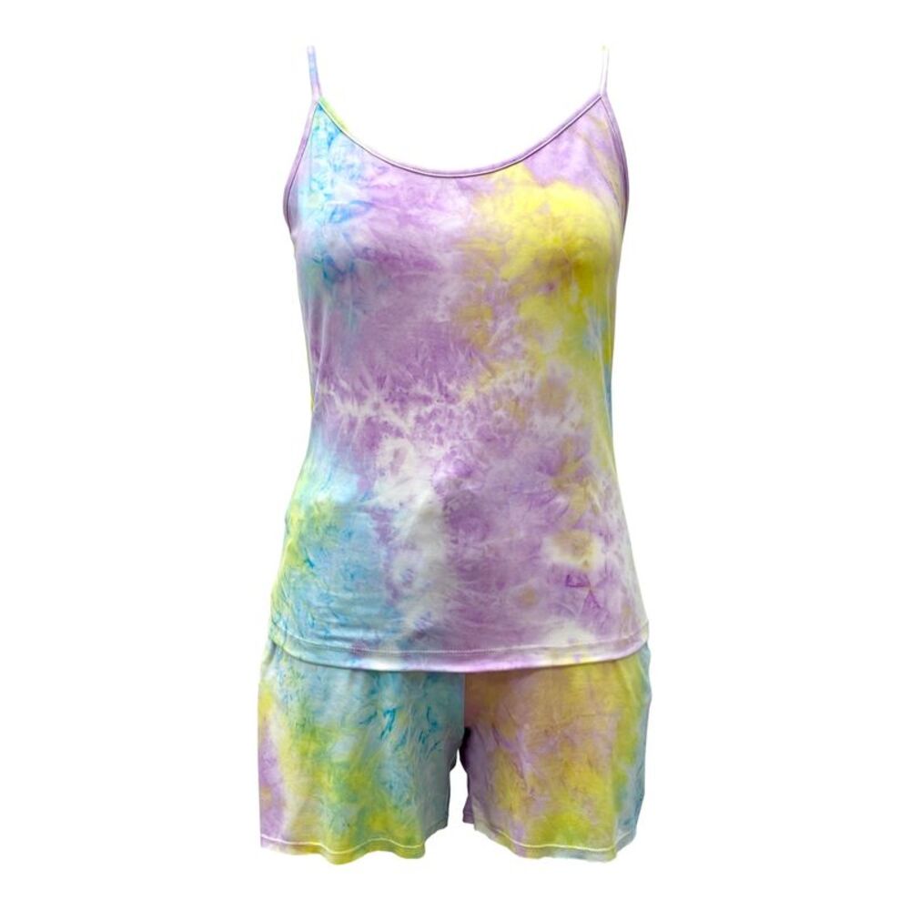 JENNI Mens Purple Tie Dye Spaghetti Strap Tank Top Pajamas L